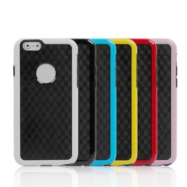 Carbon Fiber Back Cover For 4.7 Inch Apple IPhone 6 (Black/White/Blue/Red/Pink/Yellow) MOBACC5494IP6BACKC