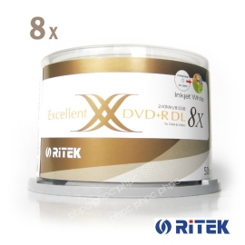 Ritek Ridata Dvd+R Double Layer 8x Whitetop Printable 50pcs BMDRITDUAL50D+R_B
