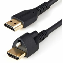 StarTech.com 6ft (2m) Hdmi Cable With Locking Screw, 4K 60Hz Hdr High Speed Hdmi 2.0 Cable With Ethernet, Secure Locking Connector, M/M - Cable For Audio/Video Device, Tv, Projector, Switch - First End: 1 X 19-pin Hdmi 2.0 Digital Audio/Video - Male - Se