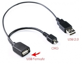 Ezcool Micro Usb Male To Usb Female Host For Otg Device/ Usb Power Cable Y Splitter Acbezcotgwithpow