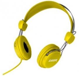 Laser Ao-headk-ye Headphones Stereo Kids Friendly Colourful Yellow