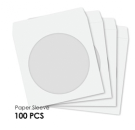 Generic Cd-dvd Paper Sleeve With Windows Hold 1 Disc (100pcs/ Pack) Bmdintslepap100