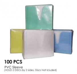 Generic Cd-dvd Colour Pvc Sleeve Hold 2 Disc (double Sided/ 100pcs/ Pack) Bmdintslepvcdb100