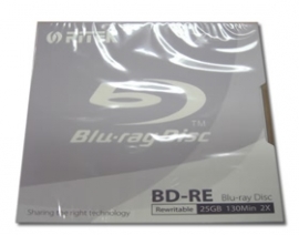 Ritek Blu-ray Bd-re Rewritable 25gb 2x 130min Jewel Case Bmdritblu-rrw01
