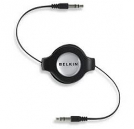 Belkin Iph/ Ipod/ Mp3 3.5mm/ 3.5mm Retract Cable F3x1980-4.5-blk