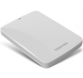 Toshiba 1tb Canvio Connect Usb3.0 Portable Hard Drive White For Pc And Mac