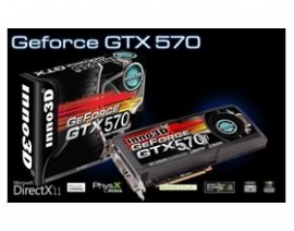 Inno3d Geforce Gtx 570 Pci-e 2.0 1280mb Ddr5 320-bit, 780/ 4000mhz, 2x Dual-link Dvi, 1x Mini