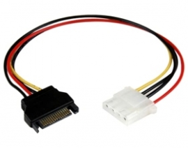 Startech 12in Sata To Molex Lp4 Power Cable Adapter F/ M - Sata To Lp4 Power Adapter - Sata Female