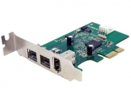 Startech 3 Port 2b 1a Low Profile 1394 Pci Express Firewire Card Adapter - Pci Express 1394a -