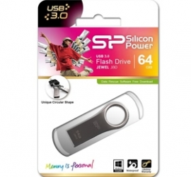 Silicon Power 64gb Jewel J80 Usb 3.0 Flash Drive Titanium Sp064gbuf3j80v1t