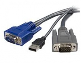 Startech 1.5m Ultra-thin Usb Vga 2-in-1 Kvm Cable Svusbvga6