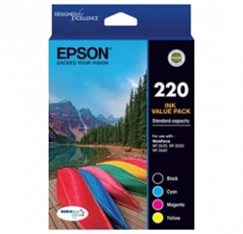 Epson T293692 220 Four Colour Std Value Pack (black, Cyan, Magenta And Yellow) -epson Workforce Wf-2630