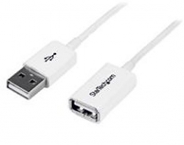 Startech 1m White Usb 2.0 Extension Cable Cord - A To A - Usb Male To Female Cable - 1x Usb A (m)