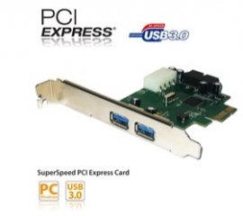Ezcool 4 Port Usb3.0 Pci-expresses Card (2 External Port + Dual Port Internal Connector) Usbjuspcie4usb3.0