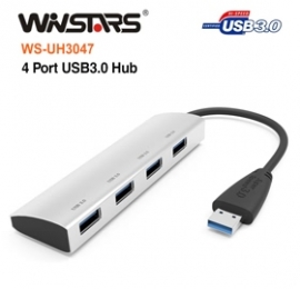Winstars Portable Slim 4-port Usb3.0 Hub (no Power) Usbwin3047uh4p