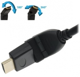 Wicked Wired 5m Swivelling HDMI 1.4 Audio Visual Cable WW-AV-HDMIMM5M-14S