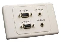 Dual Svga Wall Plate With 3.5mm Audio Outlet 016.006.0010