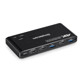 Simplecom KM420 2-Port Hdmi Kvm Switch Hdmi 2.0 4K@60Hz 4-Port USB 3.0 Hub 5Gbps KM420