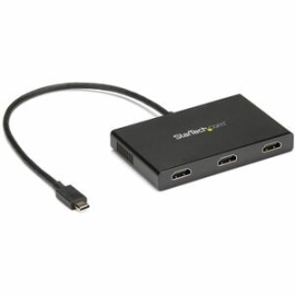 StarTech.com 3-Port USB-C Multi-Monitor Adapter, Type-C To 3x HDMI Mst Hub, Triple 1080p HDMI Laptop Display Extender / Splitter, Windows - USB Type-C Multi-Monitor Adapter Drives Triple 1080p 60Hz Or Dual 4K 30Hz HDMI Displays In Extended Or Mirrored Mo