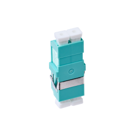 Lc OM3 / OM4 Multimode Through Coupler Flangeless Duplex | Aqua 015.002.0073