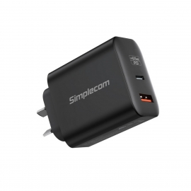Dual Port Pd 65W GaN Fast Wall Charger USB-C Type-C + USB-A For Phone/ Laptop CU265