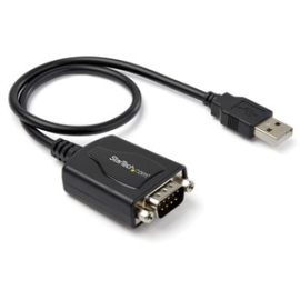 StarTech.com 1ft (30cm) 1-Port Professional USB To Serial Adapter Cable With Com Retention, USB To RS232 Adapter - Taa - USB To Serial RS232 (DB9) Adapter For Windows; Windows 8.1 & Up Is Only Supported By REV2 - Does Not Support MacOS, ChromeOS, Linux -