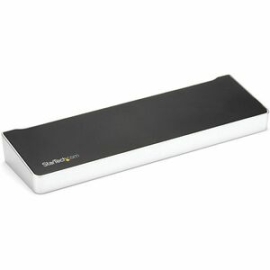 StarTech.com 4K USB-C Dock, Triple UHD 4K Monitor Docking Station, Mac & Windows, HDMI & DisplayPort, 60W Pd, 5x USB 5Gbps Hub, Taa - USB-C Dock 3 Video Outputs, 60W Pd - 4x USB-A, 1x USB-C 5Gbps, Nic, Headset, K-Slot - Triple Monitor On Base M-Series Ma