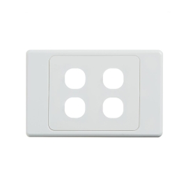 4C | Ultima 4 Gang Switch Grid And Cover Plate - White 040.000.0334
