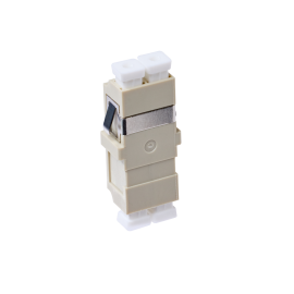 Lc OM1 Multimode Through Coupler Flangeless Duplex | Beige 015.002.0077