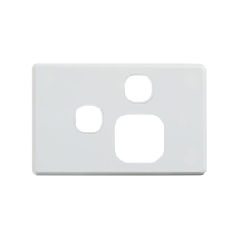 4C | Classic Single Power Point With Extra Switch Cover Plate - White *** 040.000.0029
