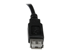 Startech 0.15M USB2.0 A Toa Extension Cable, M/F, Black, Ltw USBEXTAA6IN