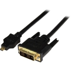 StarTech.com 3ft (1m) Micro HDMI To Dvi Cable, Micro HDMI To Dvi Adapter Cable, Micro HDMI Type-D To Dvi-D Monitor/Display Converter Cord~1m (3ft) Micro HDMI To Dvi Cable, Micro HDMI To Dvi Adapter Cable, Micro HDMI Type-D To Dvi-D Monitor/Display Conver