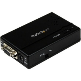 StarTech.com VGA2VID Signal Converter - External - Taa Compliant - Functions: Signal Conversion, Video Conversion - VGA - 1600 X 1200 - S-Video - VGA - 1 Each - Pc VGA2VID