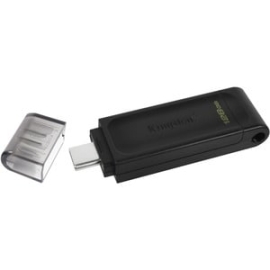 Kingston DataTraveler 70 DT70 128 Gb USB 3.2 (Gen 1) Type C Flash Drive - Black DT70/128GB