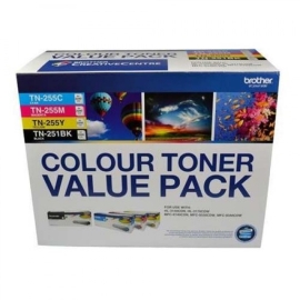 Tn-251Bk & Tn-255 Colour Toner Value Pack V2(N8AE00003) TN-251BK-TN-255CMY-4PK