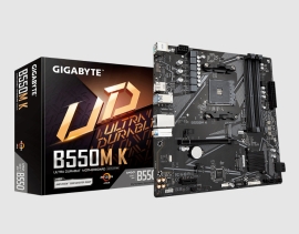 B550 M-ATX Motherboard: AM4 Socket For AMD Ryzen 3000/4000/5000 Series Processors 4x DDR4, 4x Sata 6Gb/s, 2x M.2, USB 3.2, Gigabit LAN, Realtek 7.1 Audio, HDMI/DP B550M-K