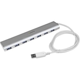 StarTech.com 7-Port USB Hub, USB A To 7x USB-A Ports, USB 5Gbps, Self-Powered, Portable Laptop USB 3.0 Hub Expansion With Power Supply - Bus-powered USB 3.2 Gen 1 (5Gbps) Expansion Hub - USB To 7x USB-A Ports - Supports Windows, MacOS, Linux, ChromeOS, A