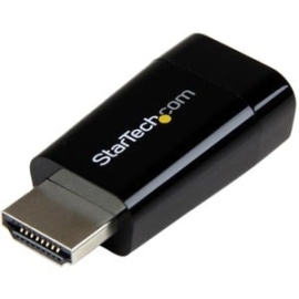 StarTech.com Compact Hdmi To VGA Adapter Converter - 1920x1200/1080p - 1 X 19-pin Hdmi Digital Video Male - 1 X 15-pin Hd-15 VGA Female - 1920 X 1200 Supported - Black HD2VGAMICRO