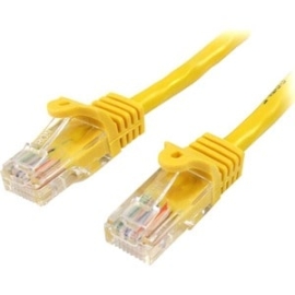 StarTech.com 2 M Yellow Cat5e Snagless RJ45 Utp Patch Cable - 2m Patch Cord - Ethernet Patch Cable - RJ45 Male To Male Cat 5e Cable - Make Fast Ethernet Network Connections Using This High Quality Cat5e Cable, With Power-over-Ethernet Capability - 2 Mete