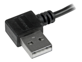 Startech 1M Micro USB2.0 A To Micro USB2.0 B Cable, M/M, Right Angle, Ltw USB2AUB2RA1M