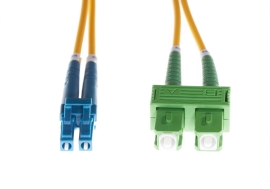 20m Lc-Sc/APC OS1 / OS2 Singlemode Fibre Optic Duplex Cable FL.OS2LCSCAPC20
