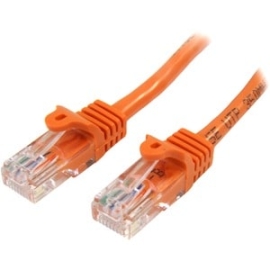 StarTech.com 1 M Orange Cat5e Snagless RJ45 Utp Patch Cable - 1m Patch Cord - Cable For Network Device - First End: 1 X Rj-45 Network - Male - Second End: 1 X Rj-45 Network - Male - Patch Cable - Gold Plated Connector - Cm - 24 Awg - Orange 45PAT1MOR