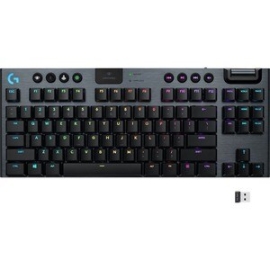 Logitech G915 Tkl Lightspeed Gaming Keyboard (Linear) - Carbon - Mechanical Keyswitch - Bluetooth/Wi-Fi - 2.40 GHz Volume Control, Play/Pause, Skip, Mute, Bluetooth Pair Hot Key(s) 920-009512