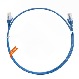 0.75m CAT6 Ultra Thin Lszh Ethernet Network Cable | 50 Pack Blue 004.004.0016.50PACK