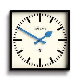 Newgate Number Five Wall Clock Black Blue Hands NGNUMFIV390KICE