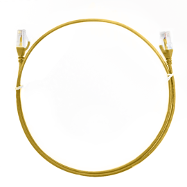 2.5m CAT6 Ultra Thin Lszh Ethernet Network Cable | Yellow 004.004.6017