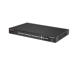 Poe Switch: 28-Port Gigabit WebSmart Switch 24 PoE+ + 4 Giga-SFP Combo (400W) - Onvif-Q Surveillance GS-5424PLC V2