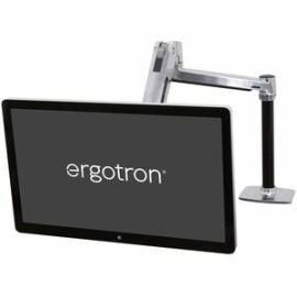 Lx Sit-Stand Desk Mount LCD Arm 7-25 Lbs / 3.2-11.3 Kg (Polished Aluminum) 45-360-026