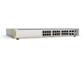 Allied Telesis L2+ switch with 24 x 10/100/1000T PoE ports and 4 x 100/1000X SFP ports, AU Power Cord AT-x230-28GP-40