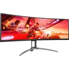 Aoc Agon AG493UCX2 49" Dual Quad Hd (Dqhd) Curved Screen Gaming LCD Monitor - 32:9 - Textured Black - 1244.60 Mm Class - Vertical Alignment (VA) - Wled Backlight - 5120 X 1440 - 16.7 Million Colours - FreeSync Premium Pro/G-sync Compatible - 400 Cd/m² -